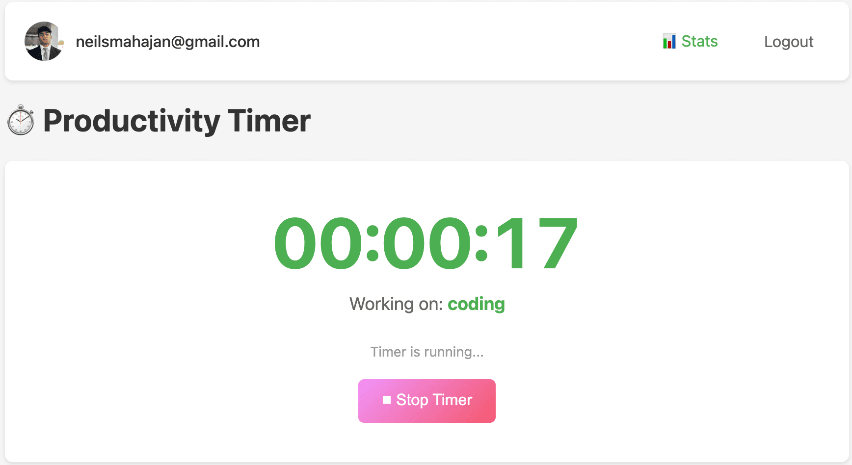 Running Timer
